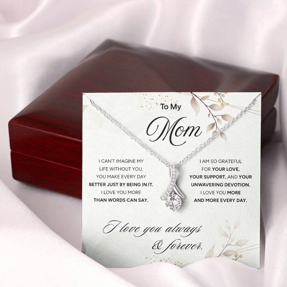 "To My Mom" - Alluring Beauty Necklace | Forever By My Side