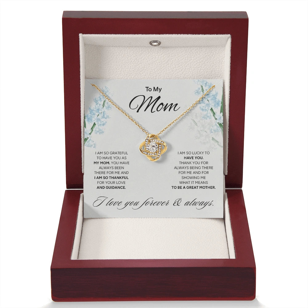 "To My Mom" - Love Knot Necklace | Grateful For You