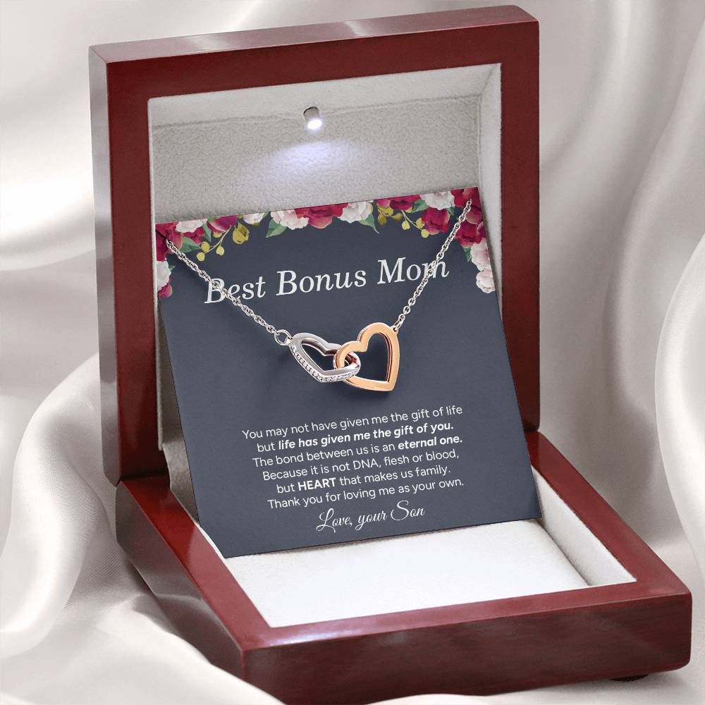 "To My Mom" - Interlocking Hearts Necklace | Love Made Us Family
