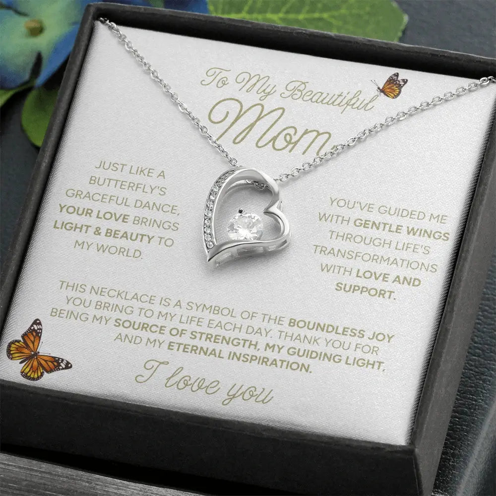 "To My Beautiful Mom" - Forever Love Necklace | Wings Of Grace