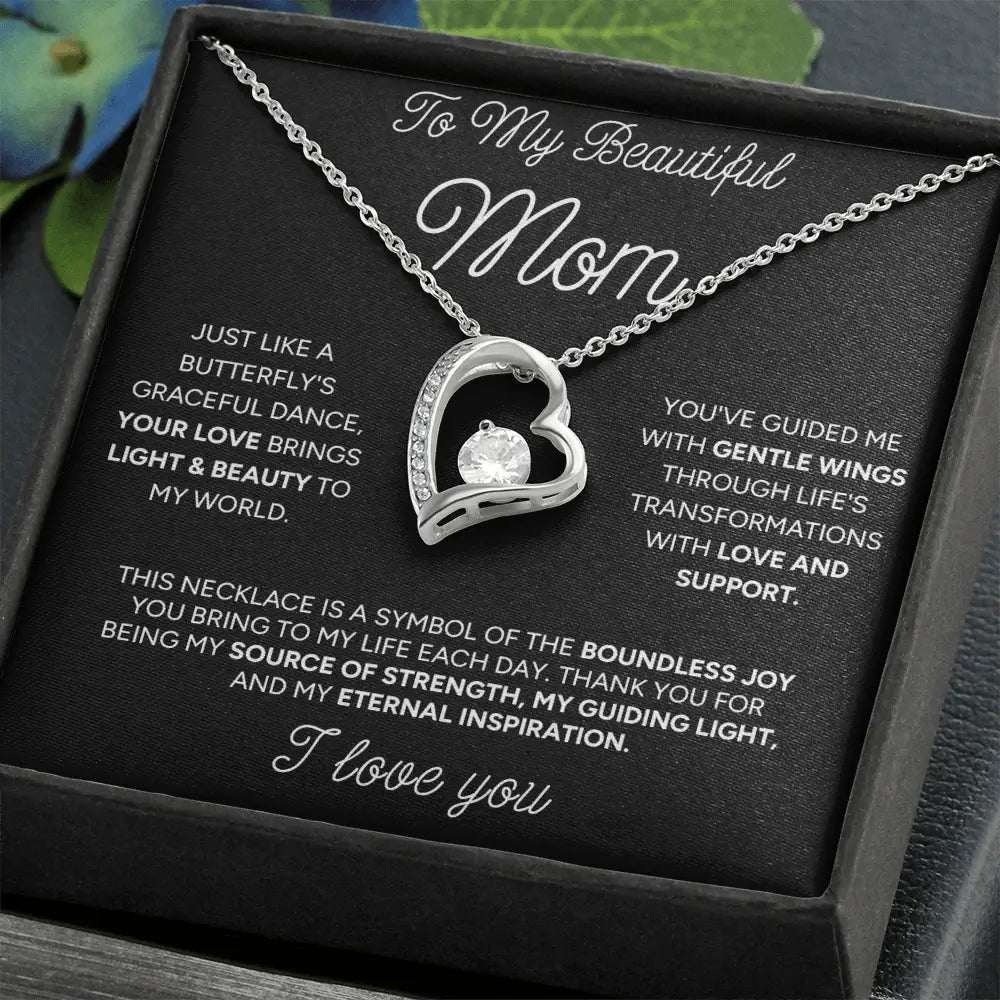 "To My Beautiful Mom" - Forever Love Necklace | My Guiding Light