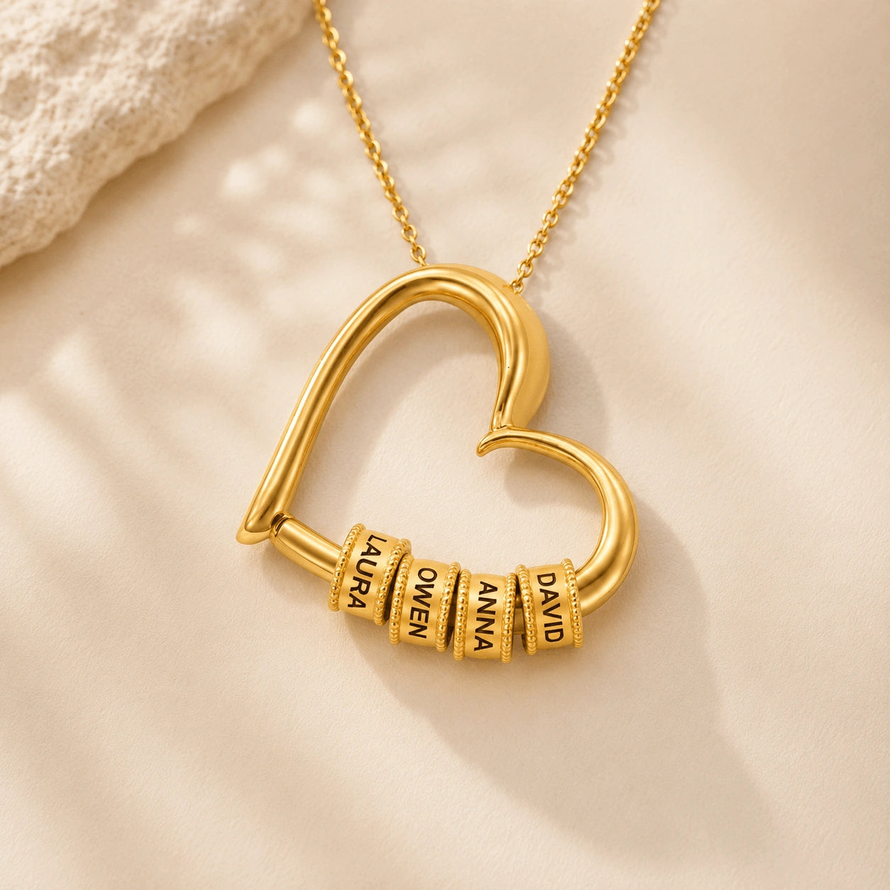 "To My Wife" - Personalized Heart Pendant Necklace | Heart Of The Family