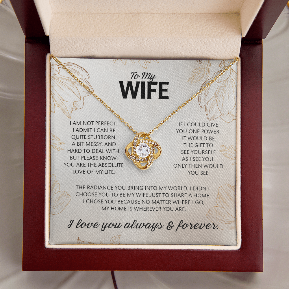 "To My Wife" - Love Knot Necklace | Always Yours