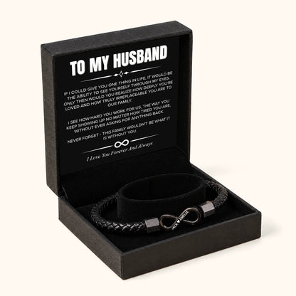 "To My Husband" - Infinity Personalized Bracelet | Through My Eyes