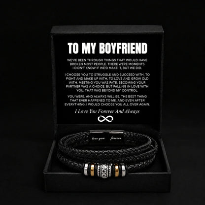 "To My Boyfriend" - Love You Forever Bracelet | Always Choose You