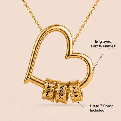 "To My Wife" - Personalized Heart Pendant Necklace | Heart Of The Family
