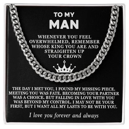 "To My Man" - Cuban Link Chain Necklace | Straighten Your Crown