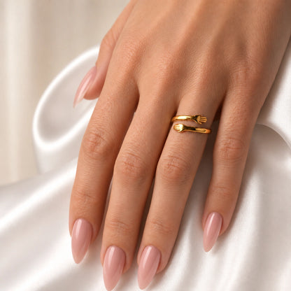 Couple's Hug Ring - Matching Embrace Set | Held Close Always