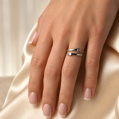 Couple's Hug Ring - Matching Embrace Set | Held Close Always