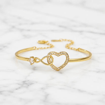 "To My Daughter" - Infinity Heart Bracelet | Linked Together Forever