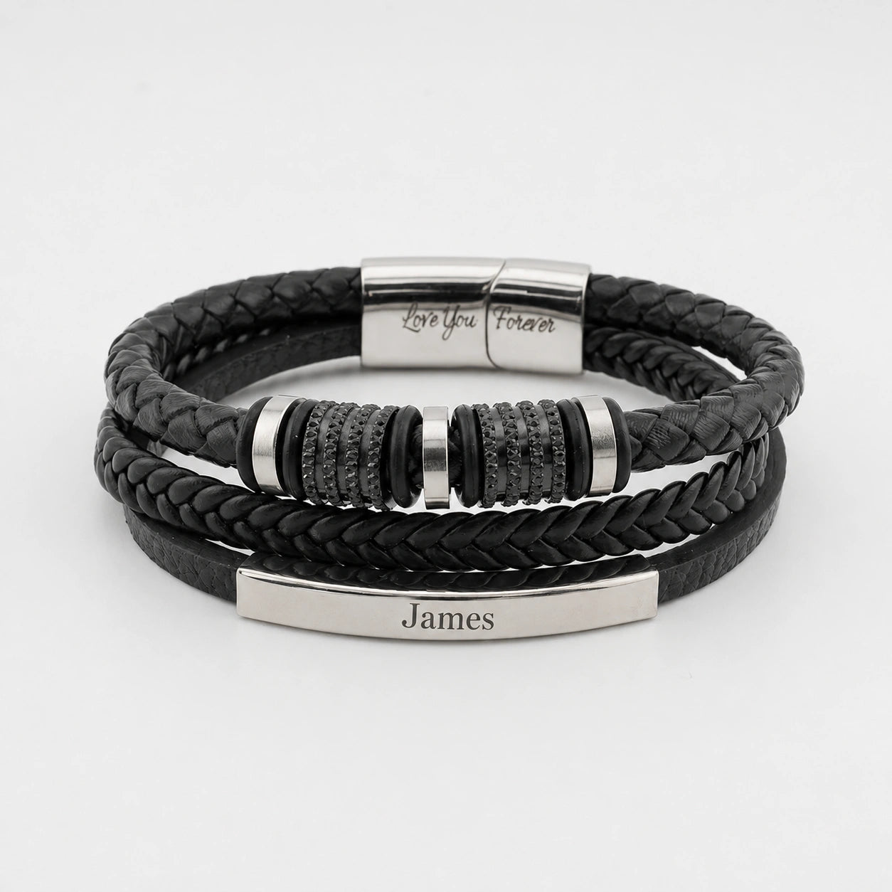"To My Son" - Personalized Leather Bracelet | I Believe In You