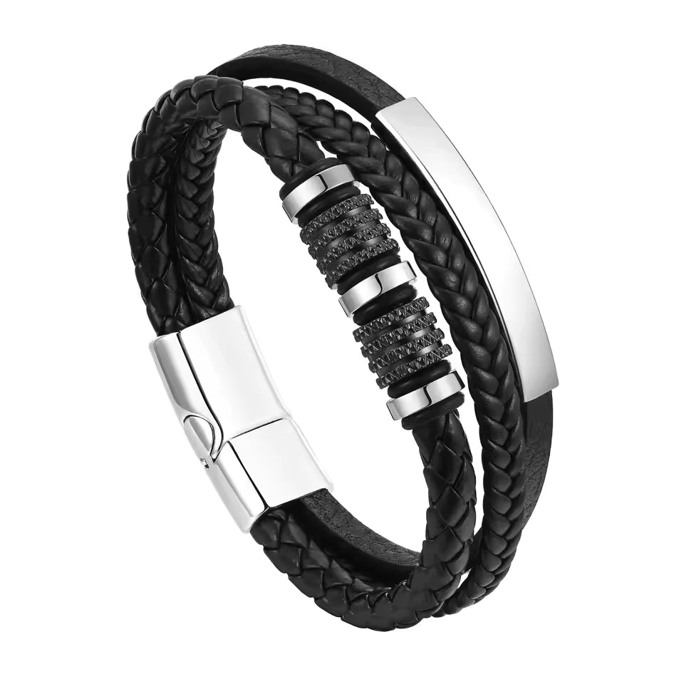 "To My Son" - Personalized Leather Bracelet | I Believe In You