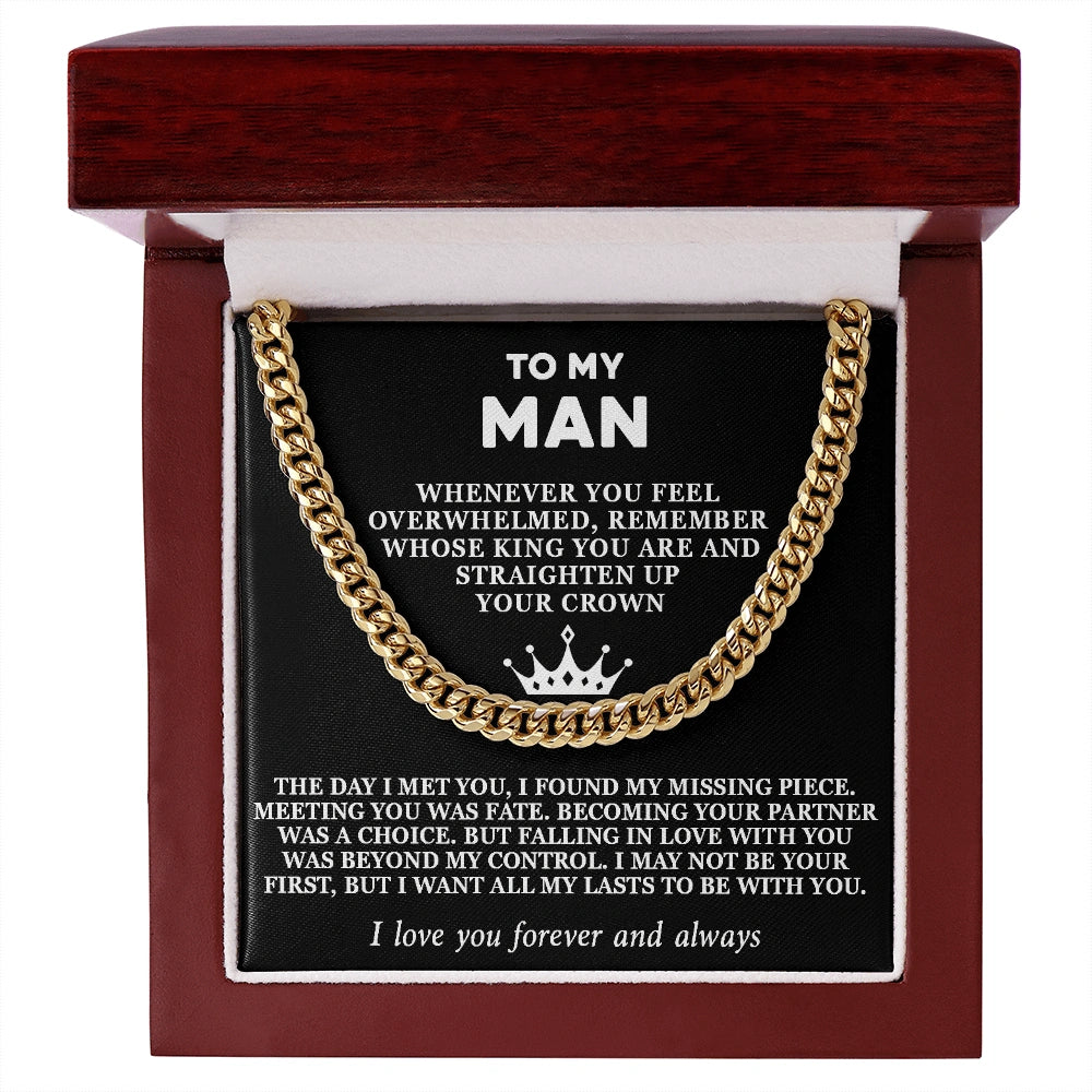 "To My Man" - Cuban Link Chain Necklace | Straighten Your Crown