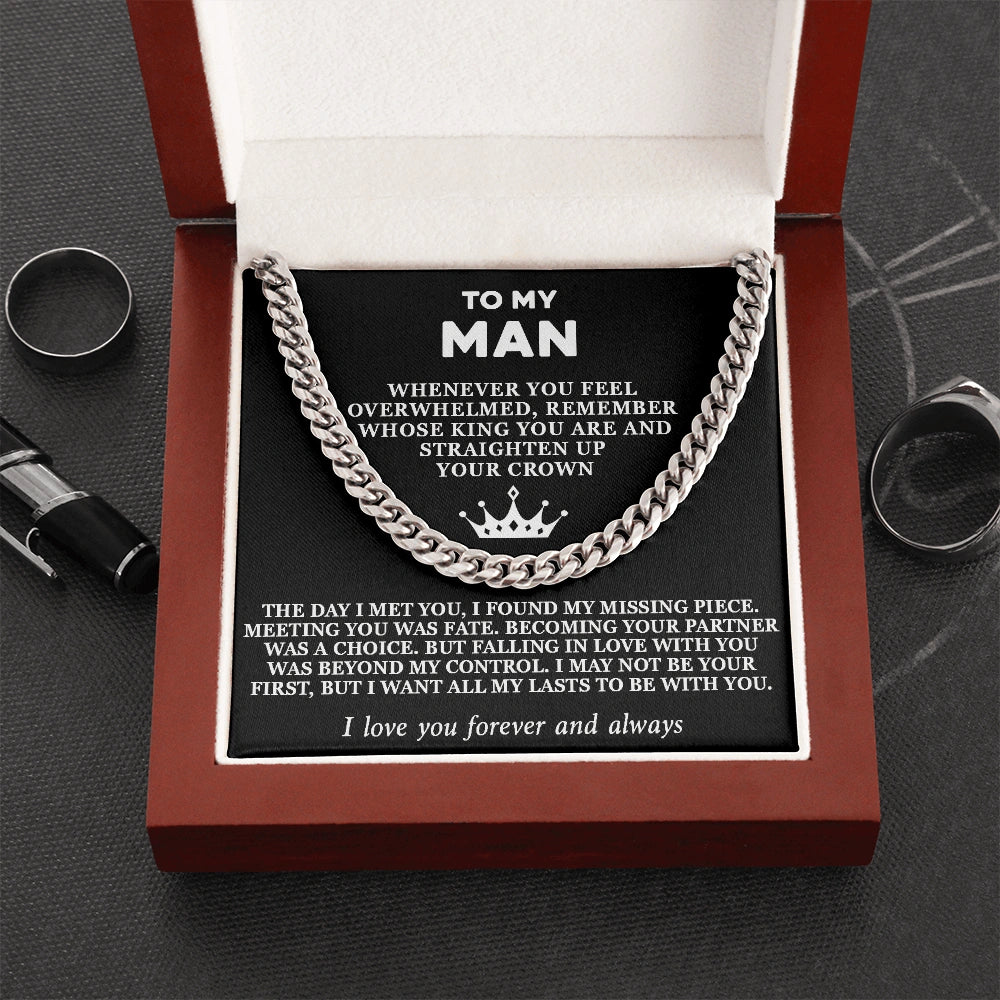 "To My Man" - Cuban Link Chain Necklace | Straighten Your Crown