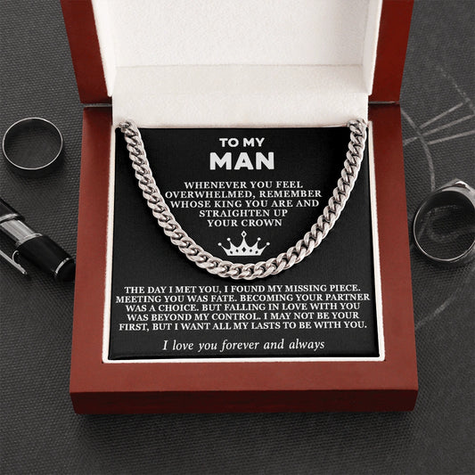 "To My Man" - Cuban Link Chain Necklace | Straighten Your Crown