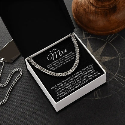 "To My Man" - Cuban Link Chain Necklace | Nobody Loves You More
