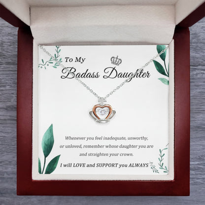 "To My Daughter" - Crown Pendant Necklace | You Wear The Crown