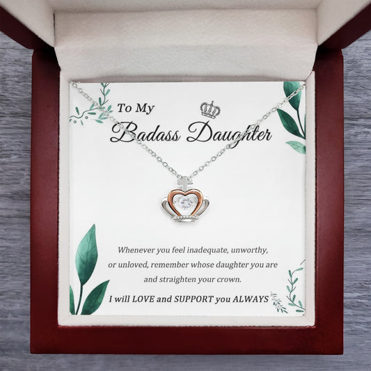 "To My Daughter" - Crown Pendant Necklace | You Wear The Crown