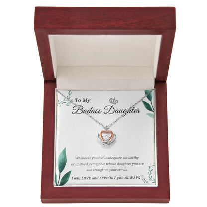 "To My Daughter" - Crown Pendant Necklace | You Wear The Crown