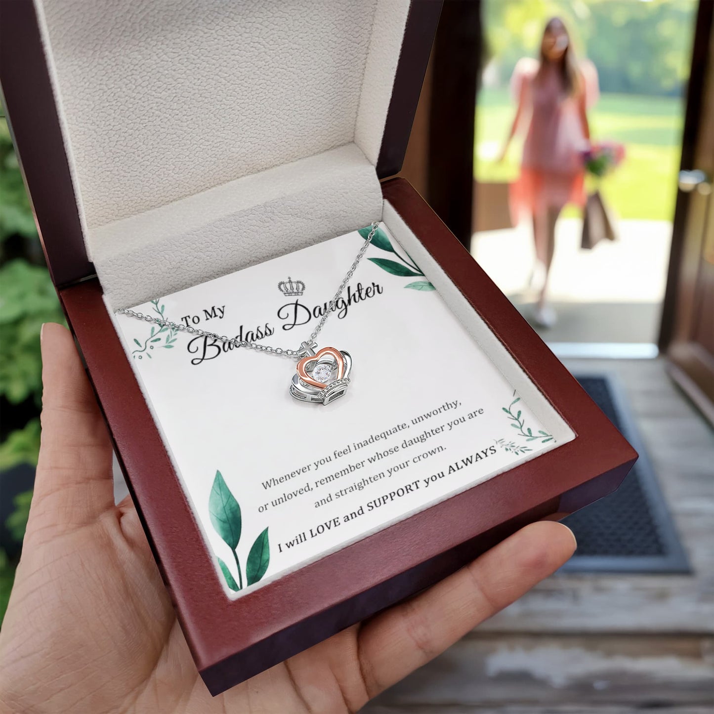 "To My Daughter" - Crown Pendant Necklace | You Wear The Crown