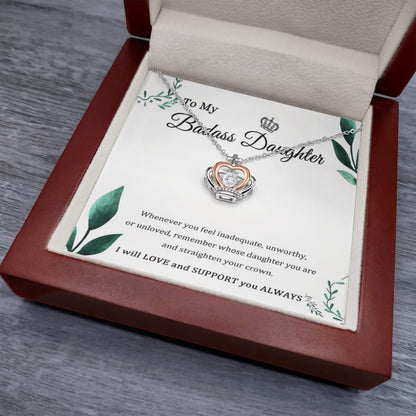 "To My Daughter" - Crown Pendant Necklace | You Wear The Crown