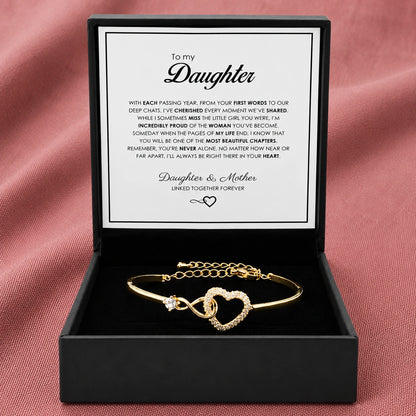 "To My Daughter" - Infinity Heart Bracelet | Linked Together Forever
