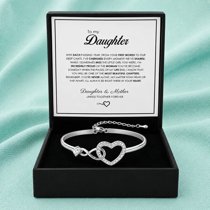 "To My Daughter" - Infinity Heart Bracelet | Linked Together Forever