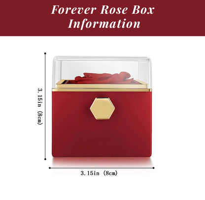 "To My Wife" - Personalized Heart Pendant Necklace & Forever Rose Box