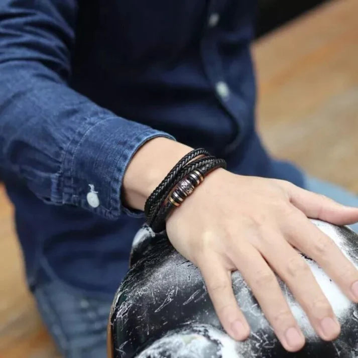 To My Grandson – "I Love You Forever" Bracelet Set