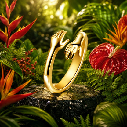 Couple's Hug Ring - Matching Embrace Set | Held Close Always
