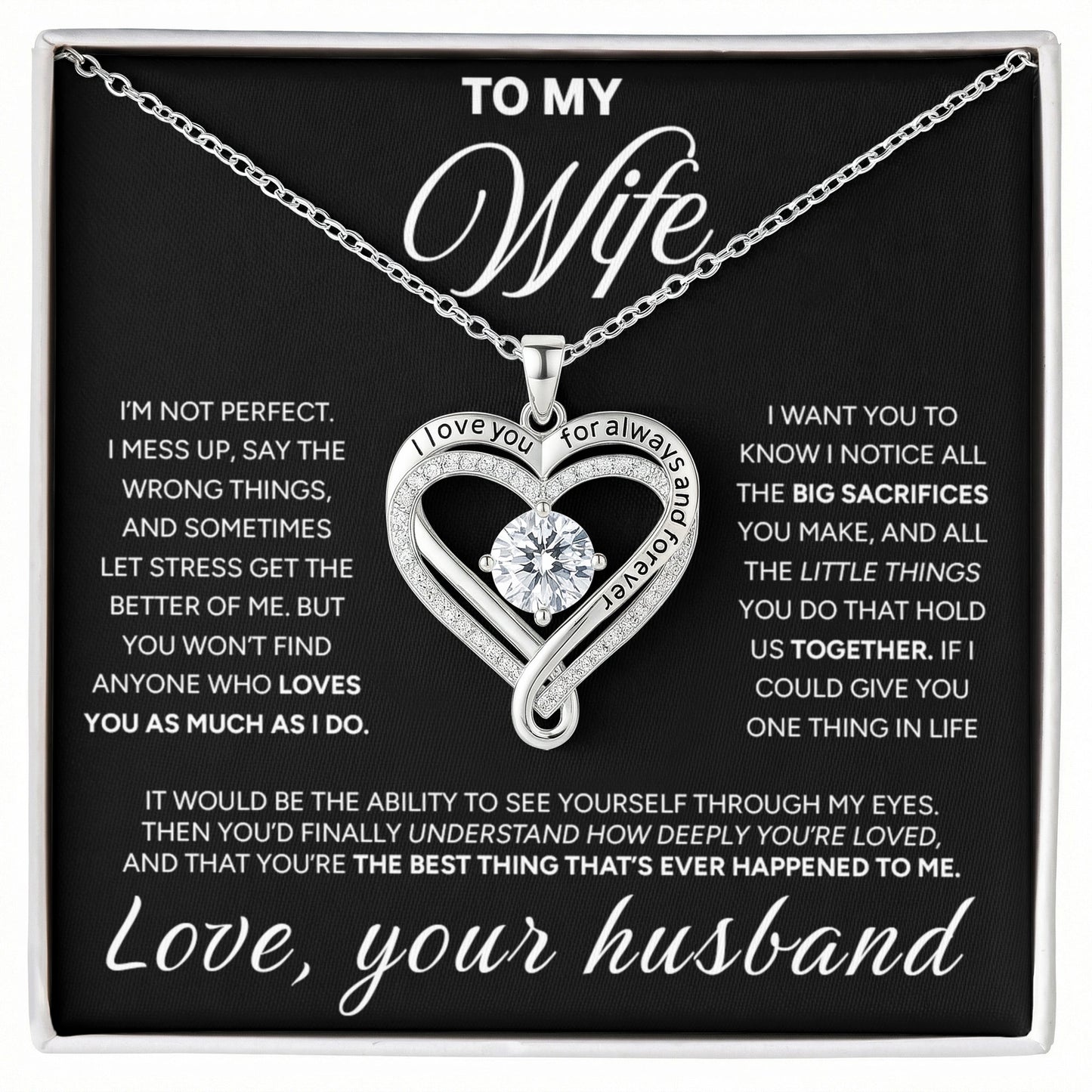 "To My Wife" - Love You Always Necklace | My Greatest Love