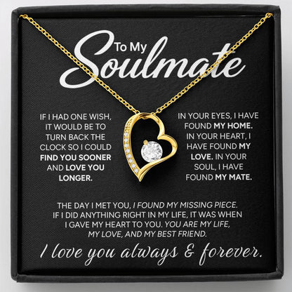 "To My Soulmate" - Forever Love Necklace | My Missing Piece