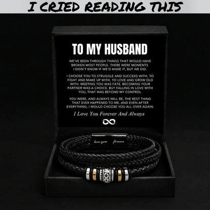 "To My Husband" - Love You Forever Bracelet | Always Choose You
