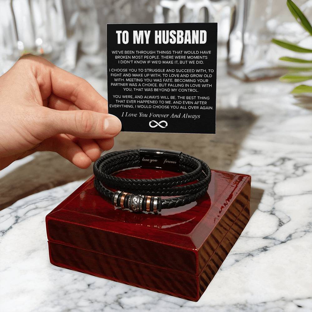 "To My Husband" - Love You Forever Bracelet | Always Choose You