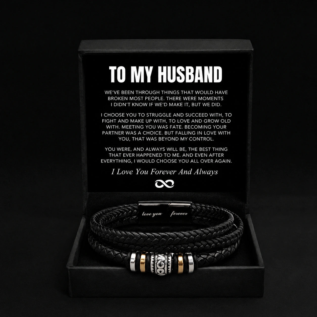 "To My Husband" - Love You Forever Bracelet | Always Choose You