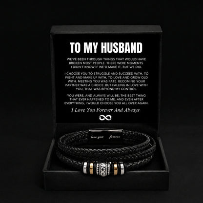 "To My Husband" - Love You Forever Bracelet | Always Choose You