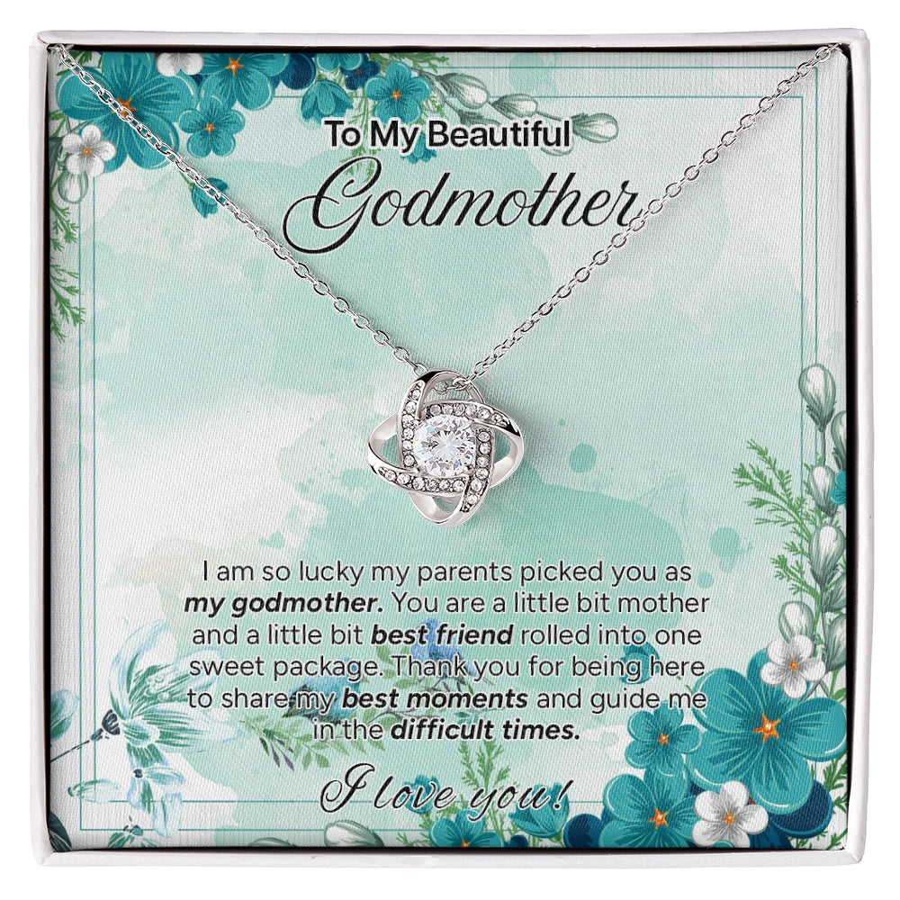 "To My Mom" - Love Knot Necklace | More Than A Godmother