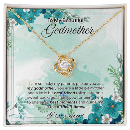 "To My Mom" - Love Knot Necklace | More Than A Godmother