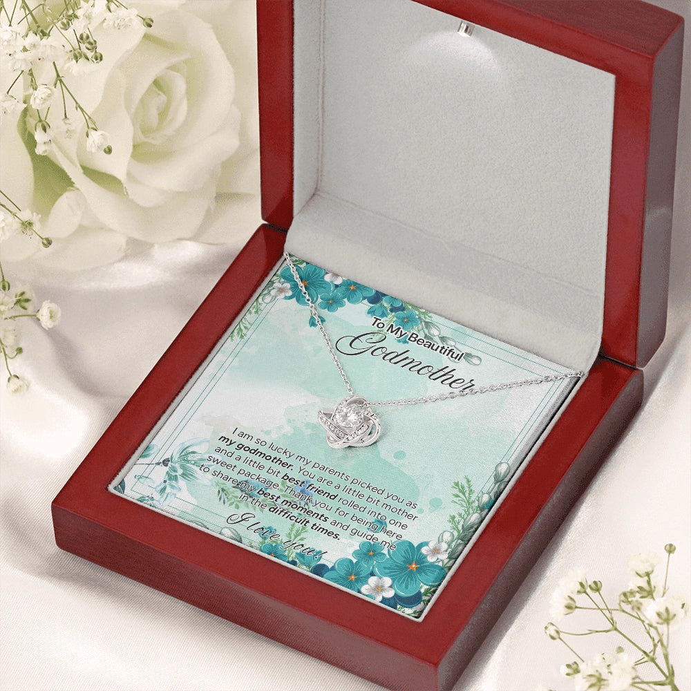 "To My Mom" - Love Knot Necklace | More Than A Godmother