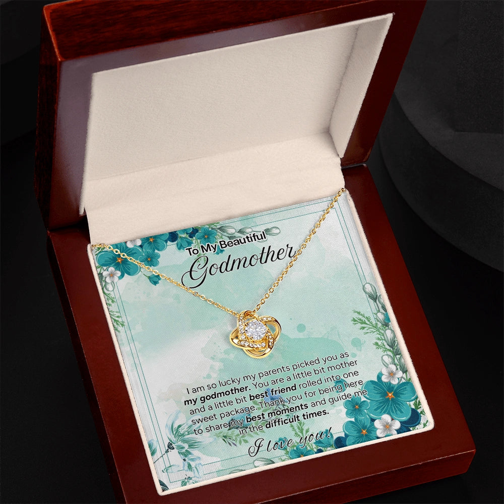 "To My Mom" - Love Knot Necklace | More Than A Godmother