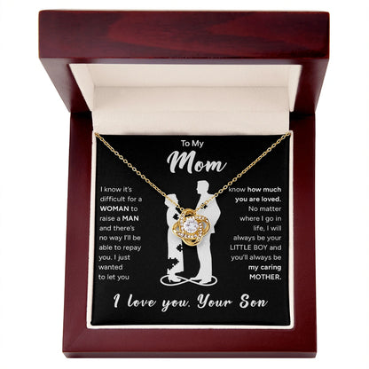 "To My Mom" - Love Knot Necklace | Your Little Boy