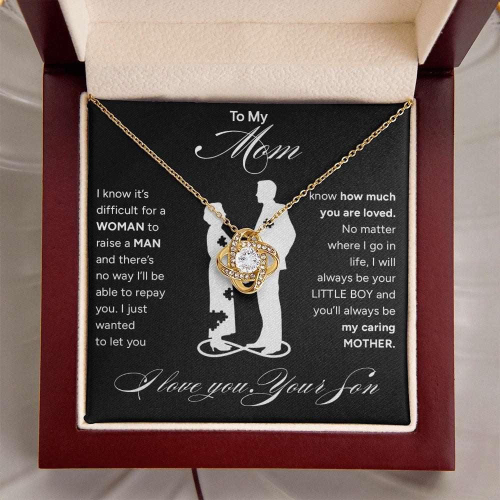 "To My Mom" - Love Knot Necklace | Raised A Man