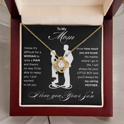 "To My Mom" - Love Knot Necklace | Raised A Man