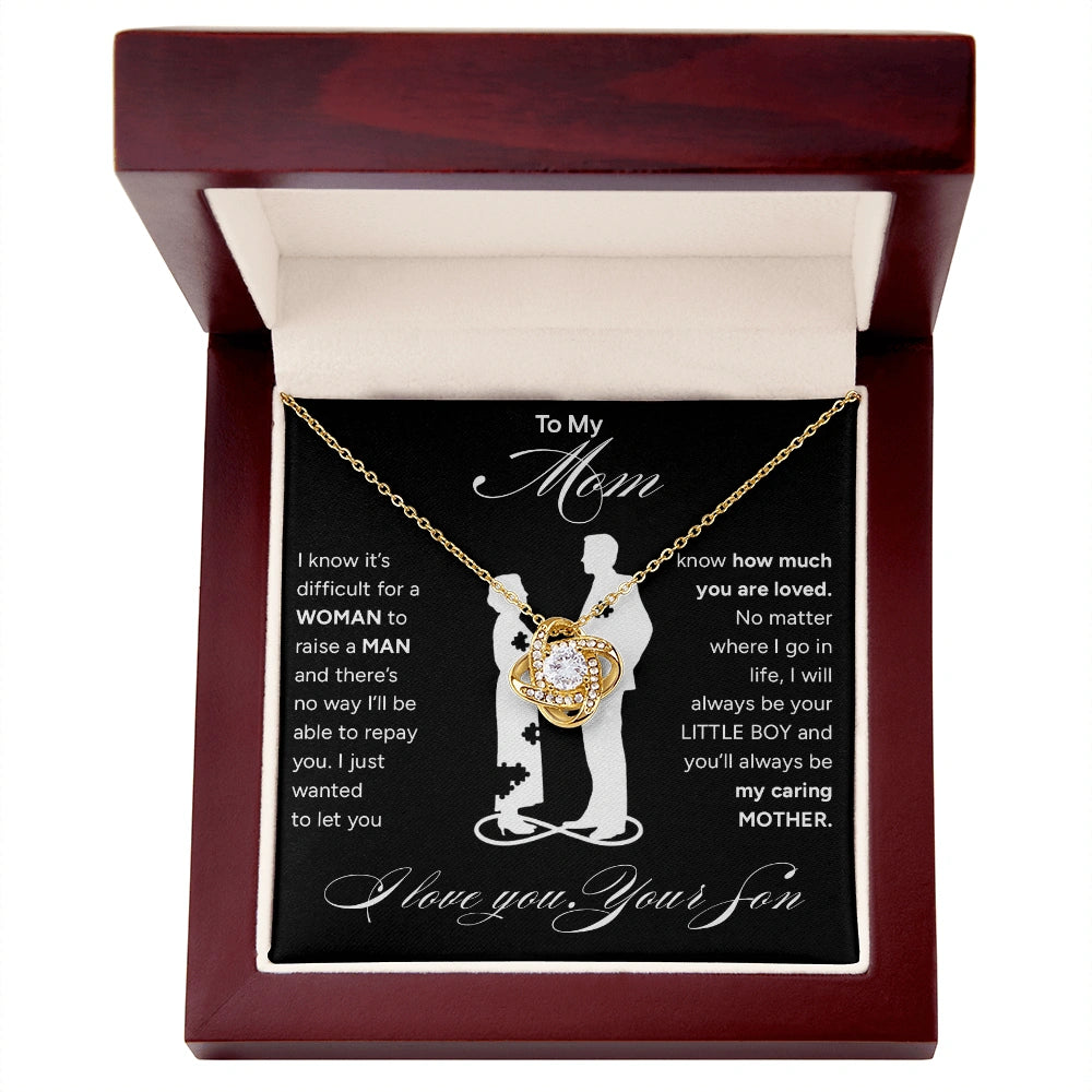 "To My Mom" - Love Knot Necklace | Raised A Man