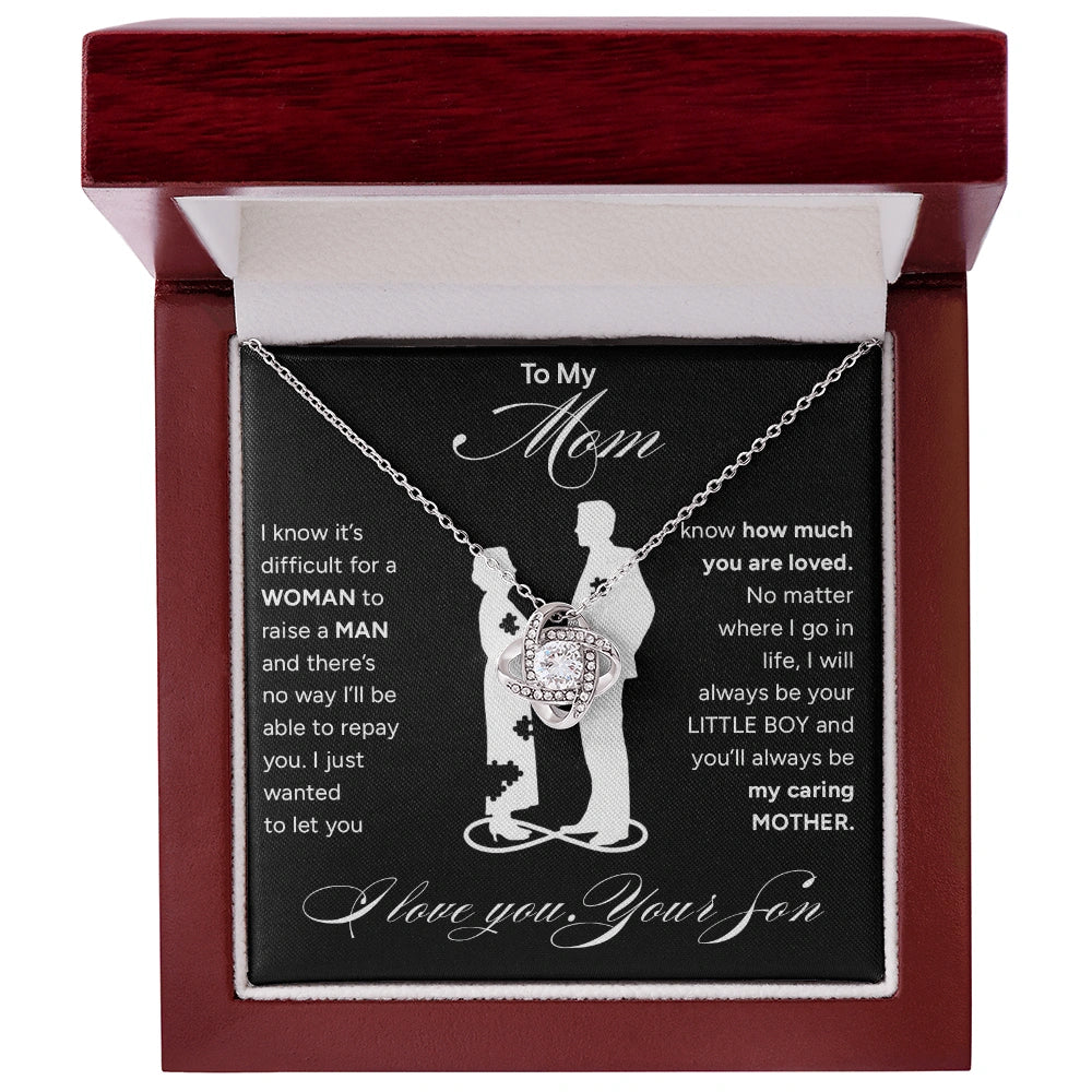 "To My Mom" - Love Knot Necklace | Raised A Man