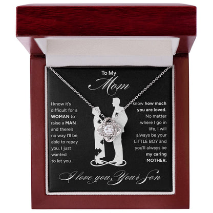 "To My Mom" - Love Knot Necklace | Raised A Man