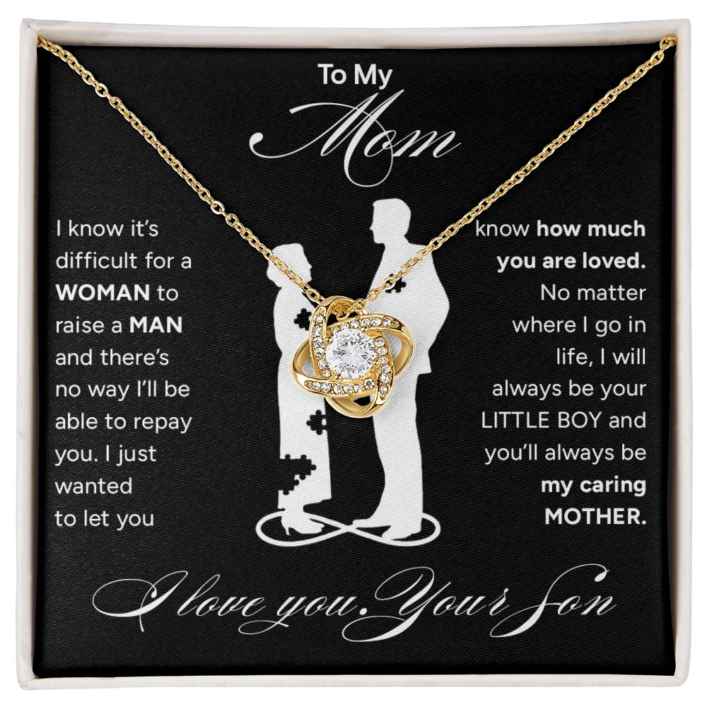 "To My Mom" - Love Knot Necklace | Raised A Man