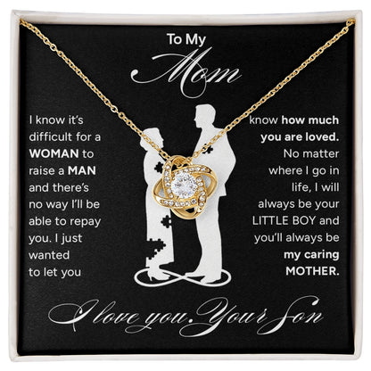 "To My Mom" - Love Knot Necklace | Raised A Man