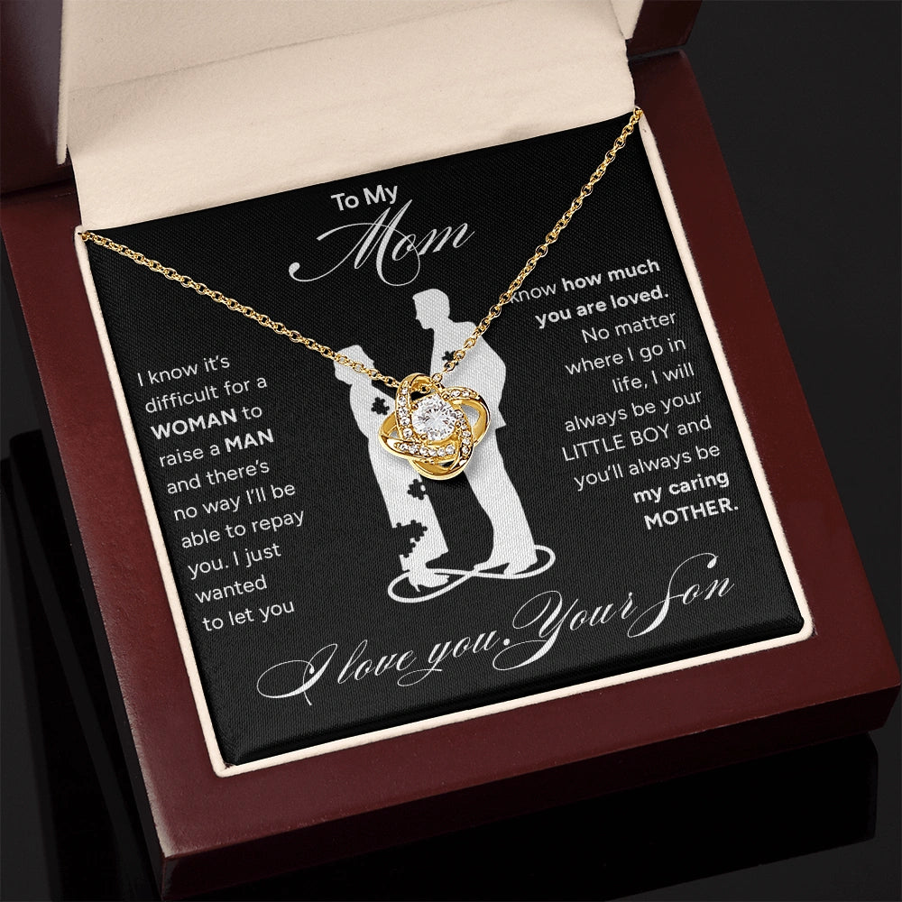 "To My Mom" - Love Knot Necklace | Raised A Man