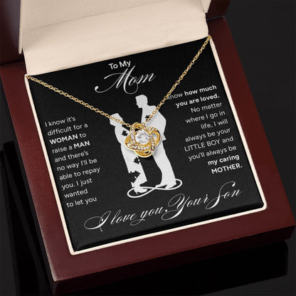"To My Mom" - Love Knot Necklace | Raised A Man